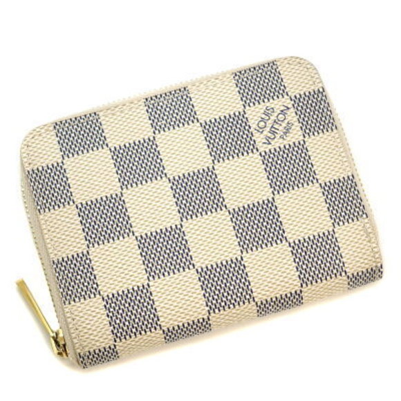 Louis Vuitton Zippy Coin Damier Azur White Canvas White Wallet LV - Picture 1 of 8